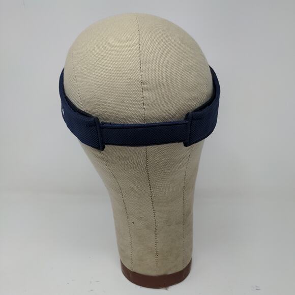 Seashore Waterpark Strapback Sun Visor Hat Blue Embroidered Spell Out - Picture 7 of 10